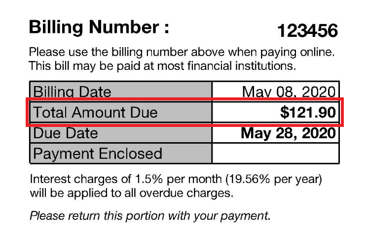 Total amount due 