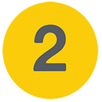 Number two in a yellow circle