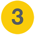 Number three in a yellow circle
