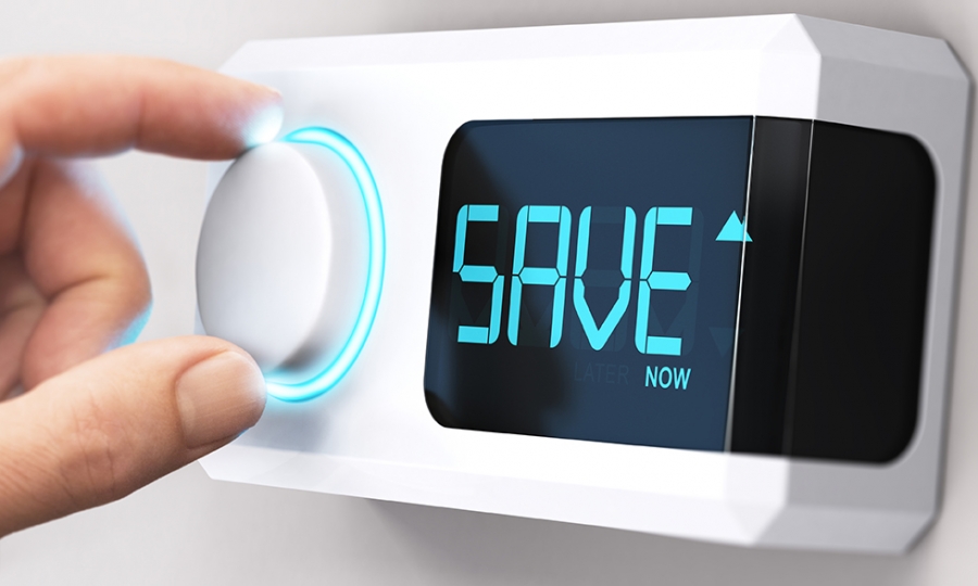 Thermostat Thermostat with save text