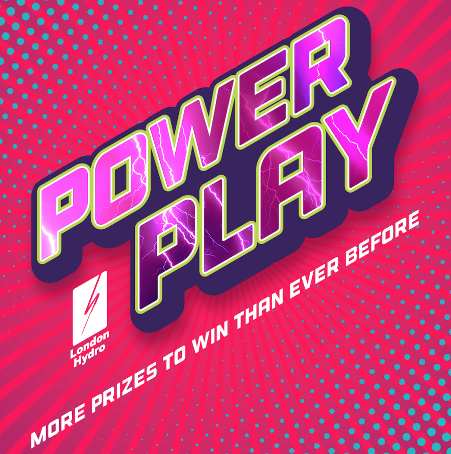 Power Play Contest Power Play Contest text in front of a pink and blue starburst background