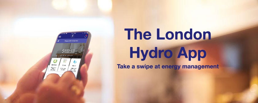 Customer using London Hydro App