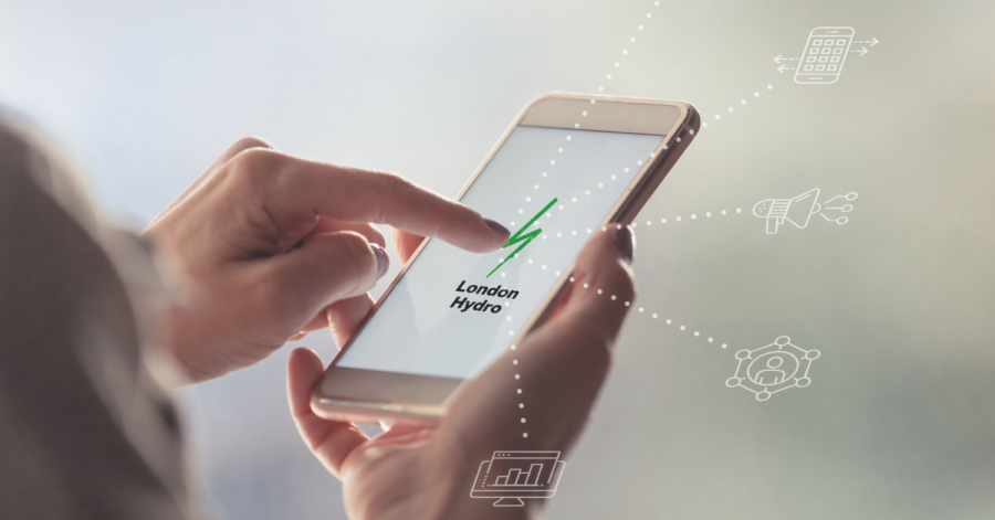 Person on mobile MyLondonHydro