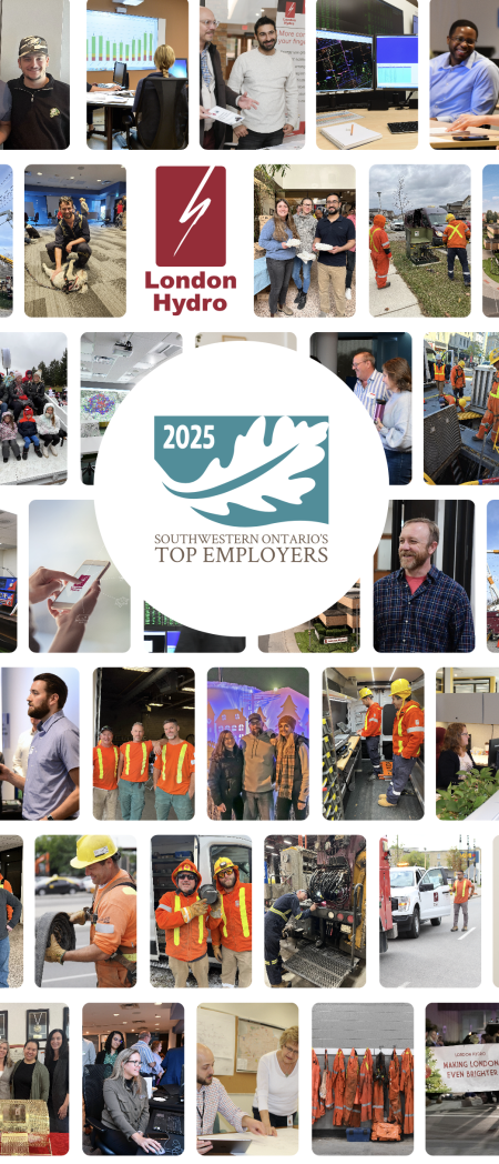 Banner of photos of different London Hydro employees