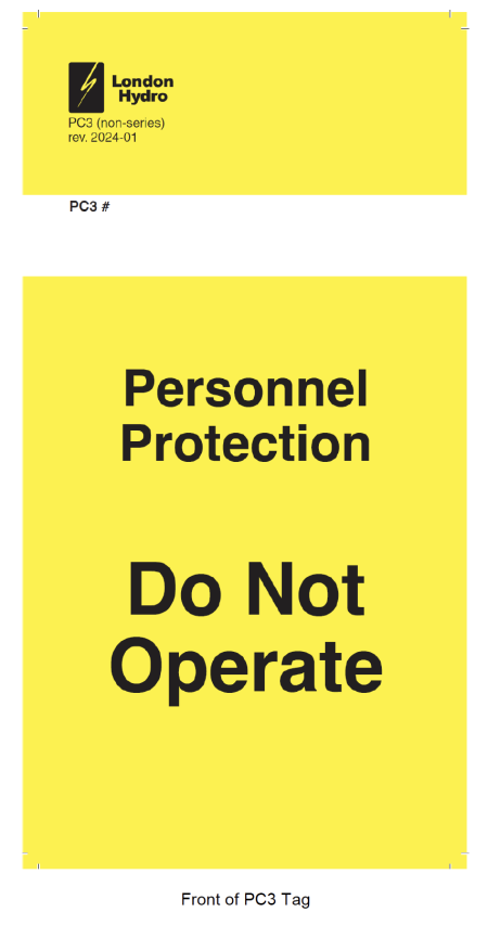Yellow safety tags that say "Do Not Operate"