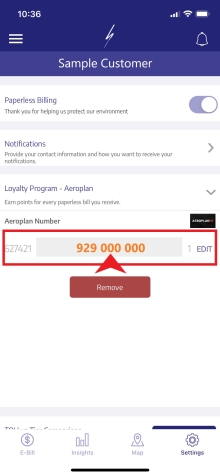 Aeroplan Program on LH App