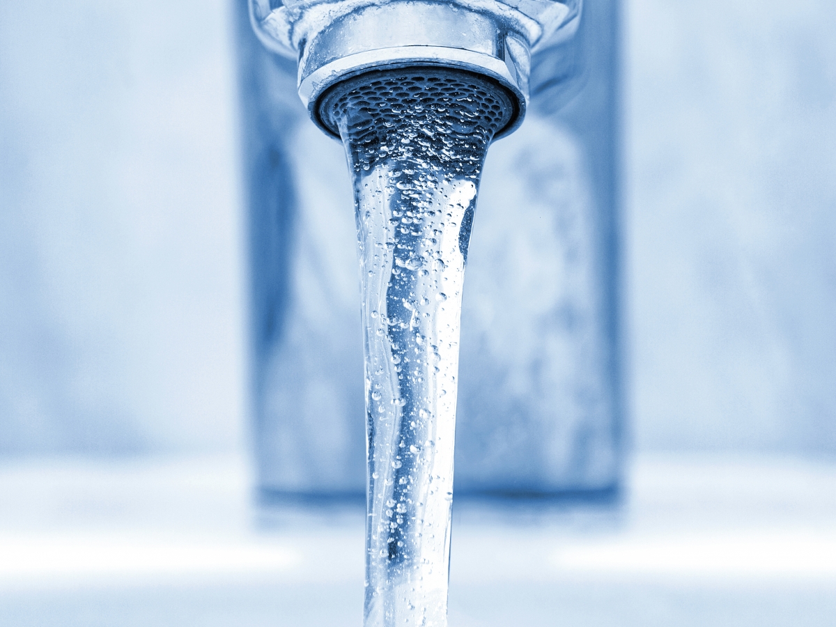 water running from a tap