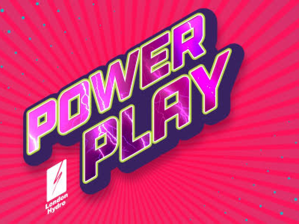 Power Play Contest Power Play text in front of a pink and blue starburst background