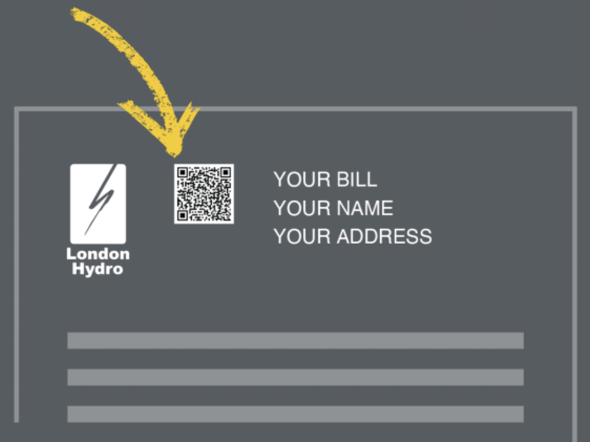 Stylized version of a London Hydro bill